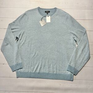 NWT - Nordstrom - Men’s Blue Chambry Birdseye Sweater